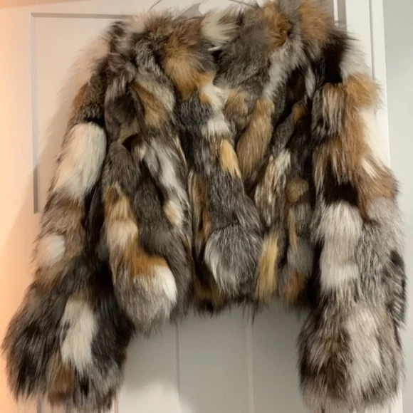 Jocelyn Multicolor Fur Coat - Picture 2 of 2